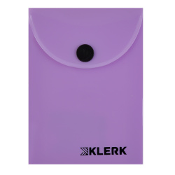 Папка-конверт на кнопке А7, 0,18 мм, цвет лаванда Pastel KLERK 241319