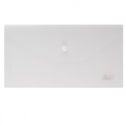 Папка-конверт на кнопке С6 (119*224 мм), 0,18 мм, цвет прозрачный Hatber AKk6_00000
