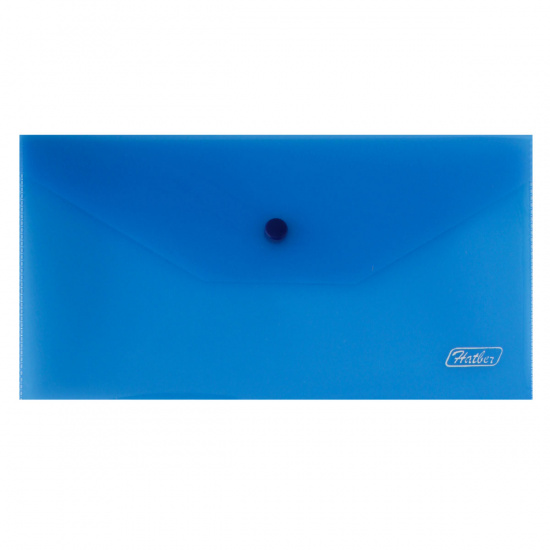 Папка-конверт на кнопке С6, 0,18 мм, цвет синий Hatber AKk6_00002