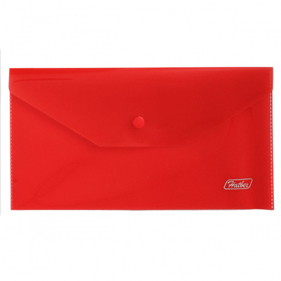 Папка-конверт на кнопке С6, 0,18 мм, цвет красный Hatber AKk6_00003