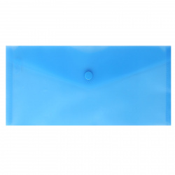 Папка-конверт на кнопке А6, 0,15 мм, цвет синий KLERK 212640