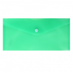 Папка-конверт на кнопке А6, 0,15 мм, цвет зеленый KLERK 212641