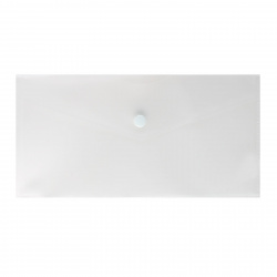 Папка-конверт на кнопке А6 (130*260 мм), 0,15 мм, цвет прозрачный KLERK 212637