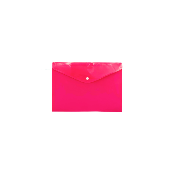 Папка-конверт на кнопке А6, 0,18 мм, цвет розовый Neon KLERK 241316