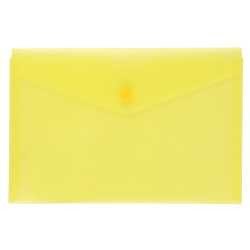 Папка-конверт на кноп А5 (170*250мм) 0,15мм KLERK 232524 полупрозрачная желтая