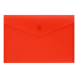 Папка-конверт на кноп А5 (170*250мм) 0,15мм KLERK 232525 полупрозрачная красная