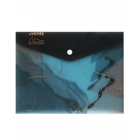 Папка-конверт на кнопке А5 (180*240 мм), 0,18 мм, цвет синий Sparkle deVENTE 3071202
