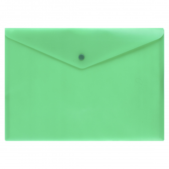Папка-конверт на кнопке А4 (240*340 мм), 0,12 мм, цвет зеленый KLERK 212661