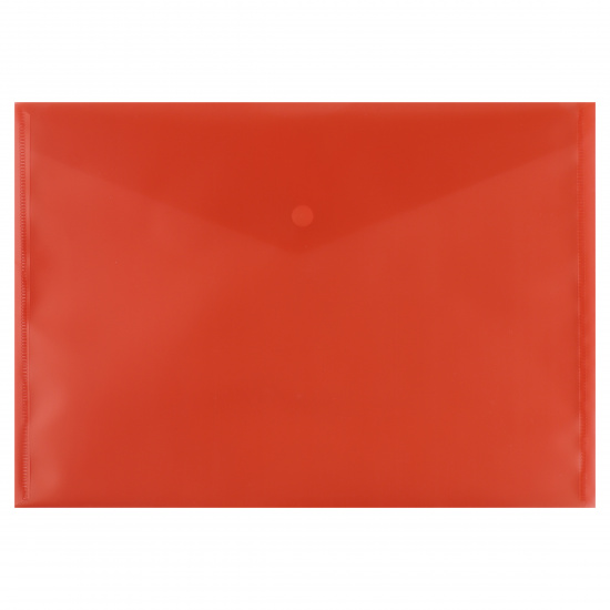 Папка-конверт на кнопке А4, 0,12 мм, цвет красный KLERK 212662