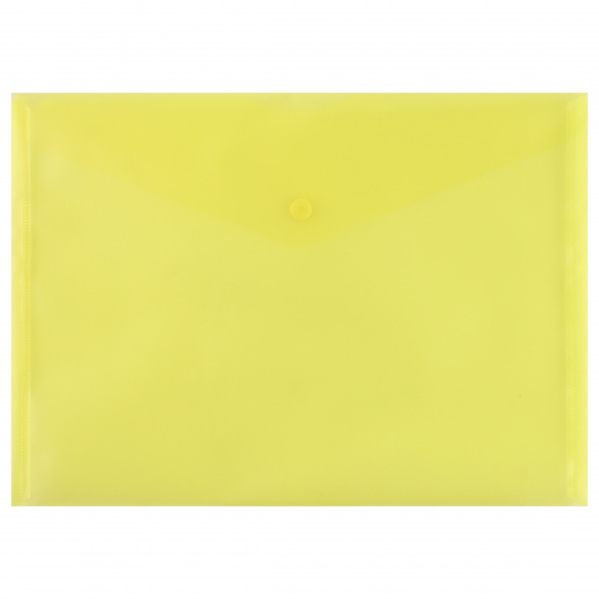Папка-конверт на кнопке А4, 0,12 мм, цвет желтый KLERK 212664