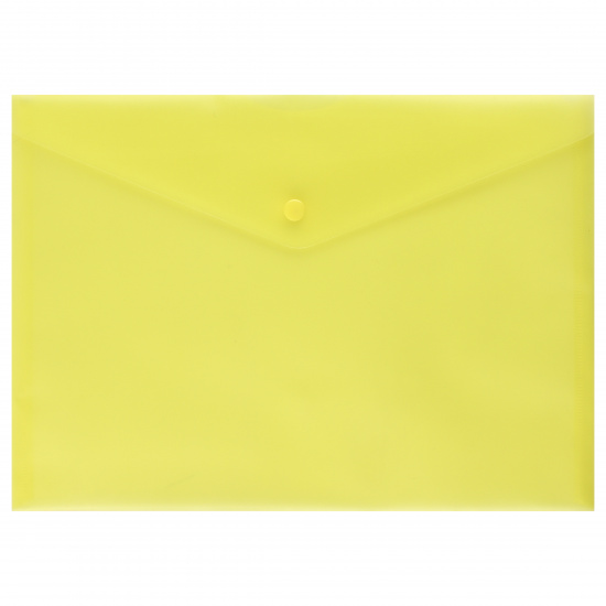 Папка-конверт на кнопке А4, 0,12 мм, цвет желтый KLERK 212664