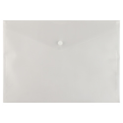 Папка-конверт на кнопке А4, 0,12 мм, цвет прозрачный KLERK 212660