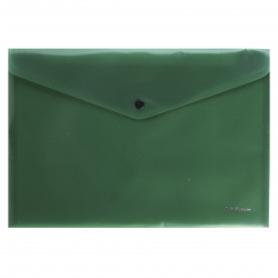 Папка-конверт на кноп А4 (232*333мм) 0,14мм Erich Krause Fizzy Classic 50178 непрозрачная зеленая