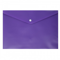 Папка-конверт на кнопке А4, 0,15 мм, цвет фиолетовый KLERK 212671