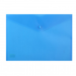Папка-конверт на кнопке А4, 0,18 мм, цвет синий KLERK 212680