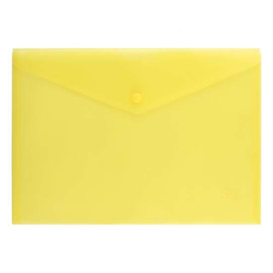 Папка-конверт на кнопке А4, 0,18 мм, цвет желтый KLERK 212685