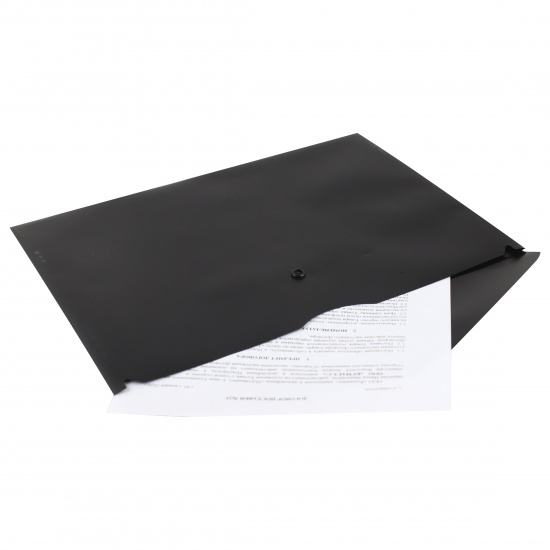 Папка-конверт на кнопке А4, 0,18 мм, цвет черный KLERK 212686