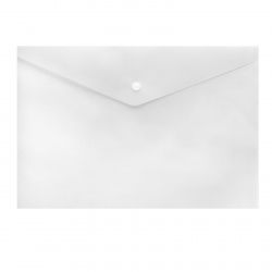 Папка-конверт на кнопке А4, 0,18 мм, цвет прозрачный KLERK 212683