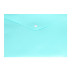Папка-конверт на кноп А4 (240*340мм) 0,18мм KLERK 212700 непрозрачная мятная пастель