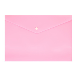 Папка-конверт на кноп А4 (240*340мм) 0,18мм KLERK 212698 непрозрачная фламинго пастель