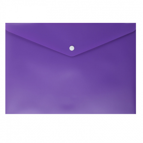 Папка-конверт на кнопке А4, 0,18 мм, цвет фиолетовый KLERK 212687