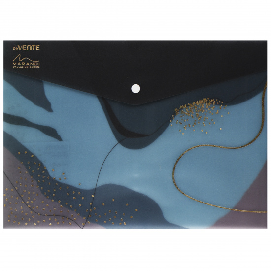 Папка-конверт на кнопке А4, 0,18 мм, цвет синий Sparkle Marandi deVENTE 3071211