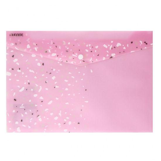 Папка-конверт на кнопке А4 (235*333 мм), 0,18 мм, цвет розовый Crystal Dream deVENTE 3071969