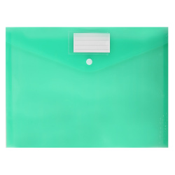 Папка-конверт на кнопке А4, 0,18 мм, цвет зеленый deVENTE 3079335