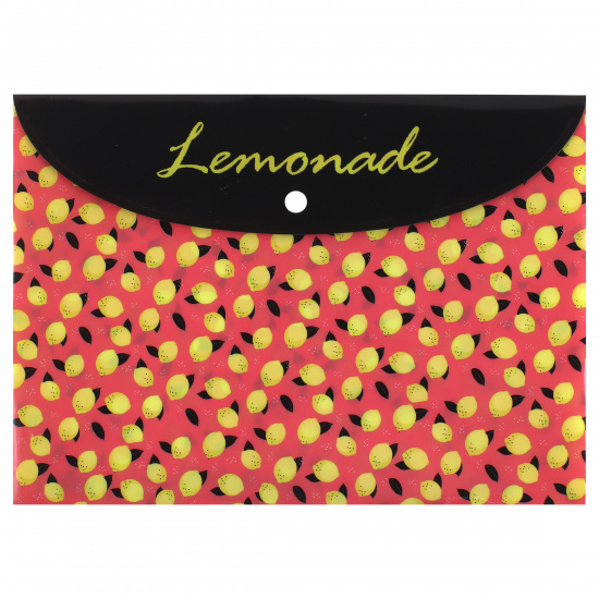 Папка-конверт на кнопке А4, 0,15 мм Lemonade КОКОС 212043