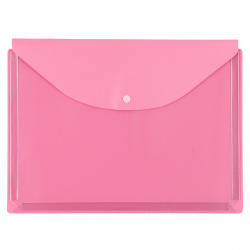 Папка-конверт на кнопке А4, цвет светло-розовый ДПС 2980-121