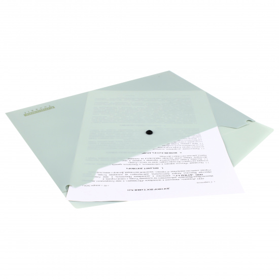 Папка-конверт на кнопке А4, 0,20 мм, цвет мятный Nude KLERK 212278