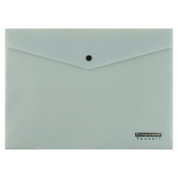 Папка-конверт на кноп А4 (235*330мм) 0,2мм с карм KLERK Nude тиснение фольгой 212278 непрозрачная мятная