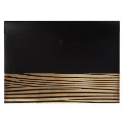 Папка-конверт на кноп А4 (235*330мм) 0,2мм с карм КОКОС Zebra тиснение фольгой 213727 непрозрачная с рисунком