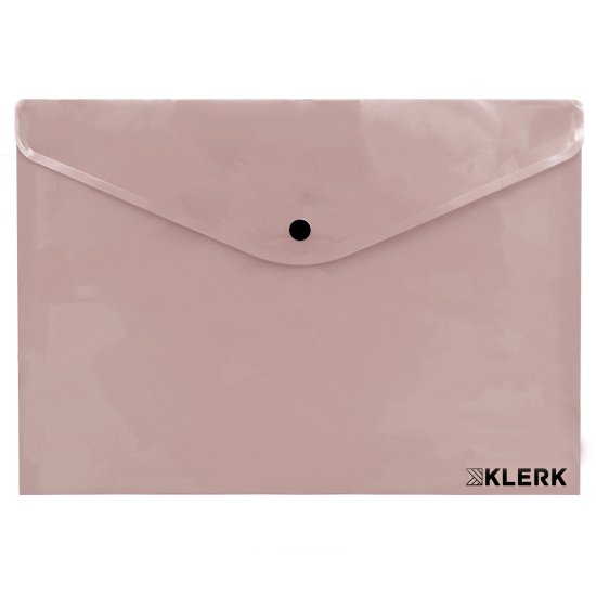 Папка-конверт на кнопке А4, 0,25 мм, цвет пыльный бежевый Nude KLERK 241284