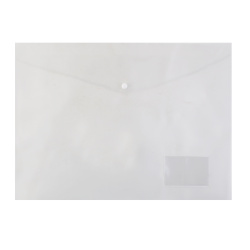 Папка-конверт на кнопке А3, 0,18 мм, цвет прозрачный KLERK 232558