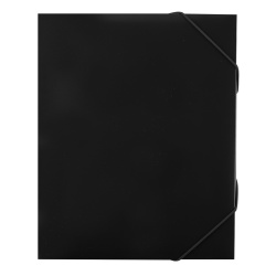 Папка на резинке А5, пластик, 0,50 мм, цвет черный KLERK 242179