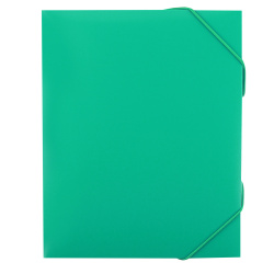 Папка на резинке А5, пластик, 0,50 мм, цвет зеленый KLERK 242181