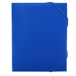 Папка на резинке А5, пластик, 0,50 мм, цвет синий KLERK 242182