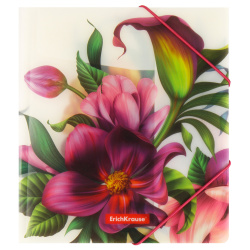 Папка на резинке А5+ 0,55мм Erich Krause Tropical Flowers 49354