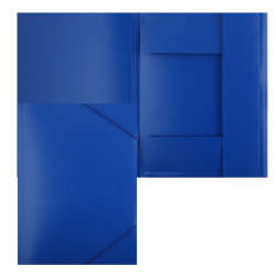 Папка на резинке А4 0,40мм PR04BLU 816773 син