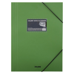 Папка на резинке, 1 отделение, А4, пластик, 0,40 мм, 30 мм, цвет зеленый пастельный, сменная этикетка, Nude, KLERK, 241331