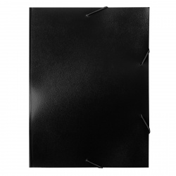 Папка на резинке 1 отделение, А4, пластик, 0,40 мм, цвет черный KLERK 213903