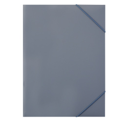 Папка на резинке 1 отделение, А4, пластик, 0,40 мм, цвет серый KLERK 213905