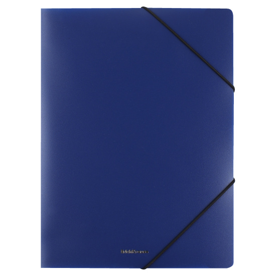Папка на резинке А4, пластик, 0,40 мм, цвет синий Erich Krause 53322