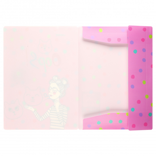 Папка на резинке А4, пластик, 0,40 мм, 20 мм, цвет розовый Oops! deVENTE 3070206