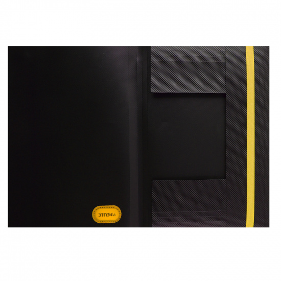 Папка на резинке А4, пластик, 0,50 мм, цвет черный, желтый deVENTE 3070914