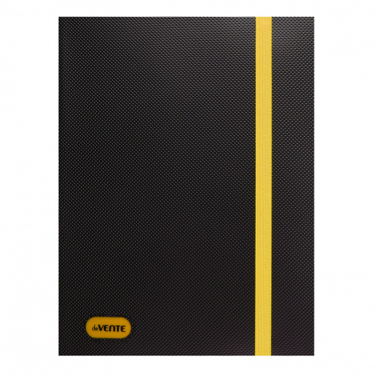Папка на резинке А4, пластик, 0,50 мм, цвет черный, желтый deVENTE 3070914