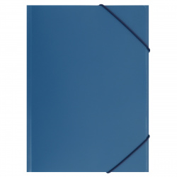 Папка на резинке А4, пластик, 0,50 мм, цвет синий KLERK 190971