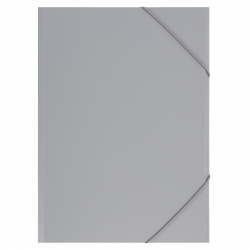 Папка на резинке А4, пластик, 0,50 мм, цвет серый KLERK 190974