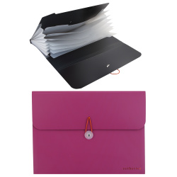 Папка на резинке, 8 отделений, А4, пластик, 0,70 мм, цвет бургунди, Esthetics, deVENTE, 3078526